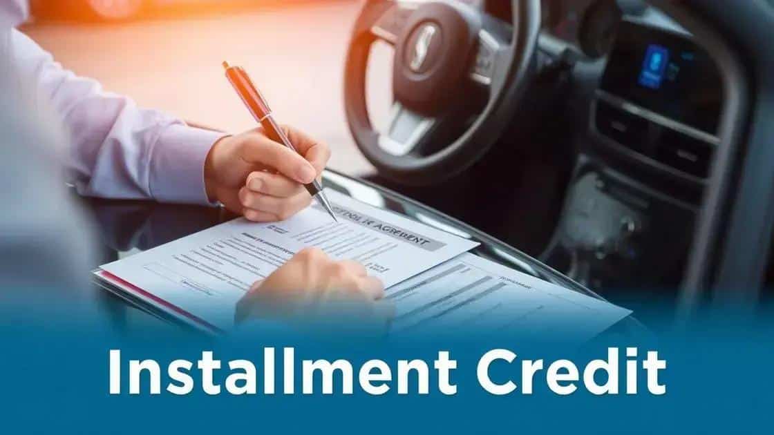 What is installment credit?