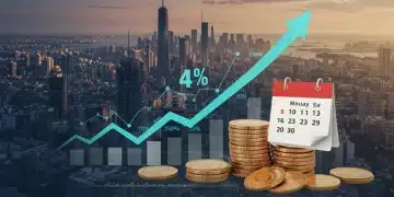Graph illustrating 4% CPI increase in February 2025, showing economic growth