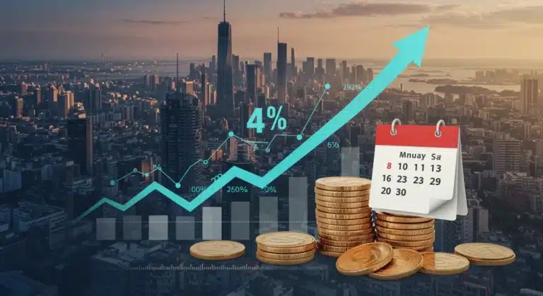 Graph illustrating 4% CPI increase in February 2025, showing economic growth