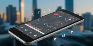 Modern digital account app interface on a smartphone with financial data