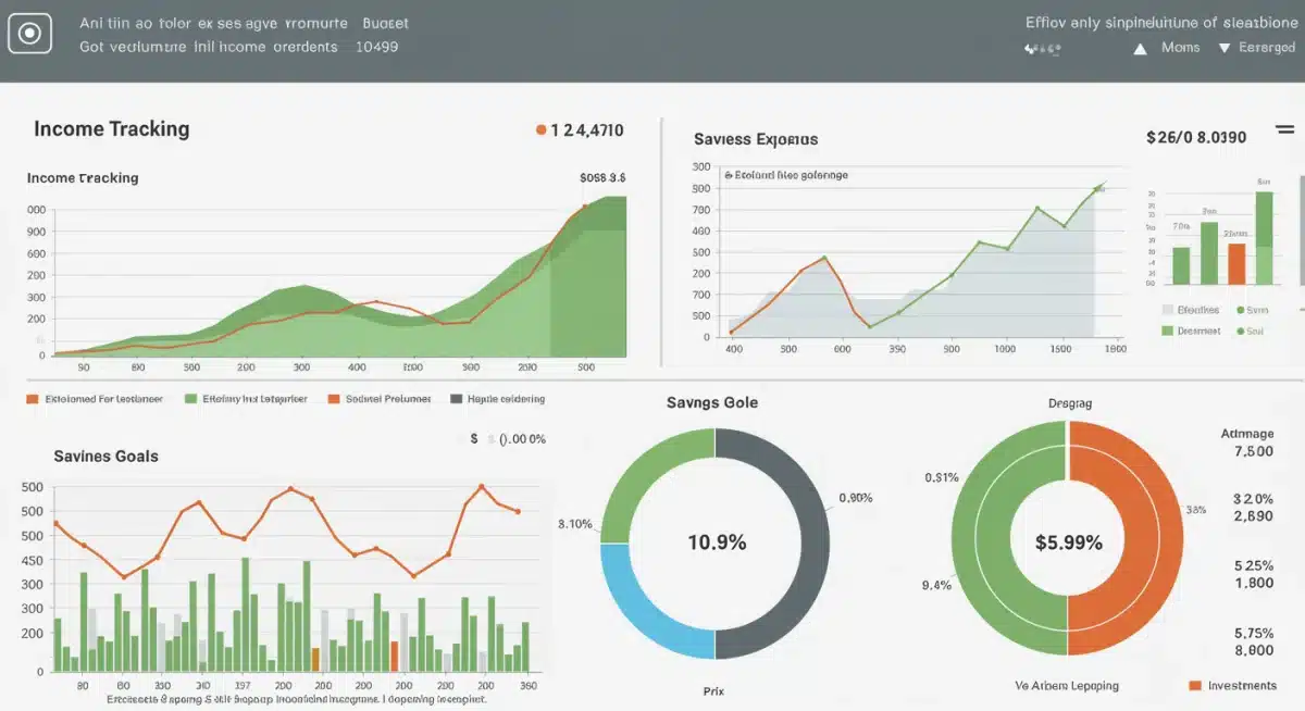 Digital financial dashboard for tracking irregular income and expenses