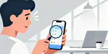 Confused person examining hidden digital account fees on a smartphone