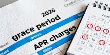 Credit card statement showing grace period and APR details for 2026