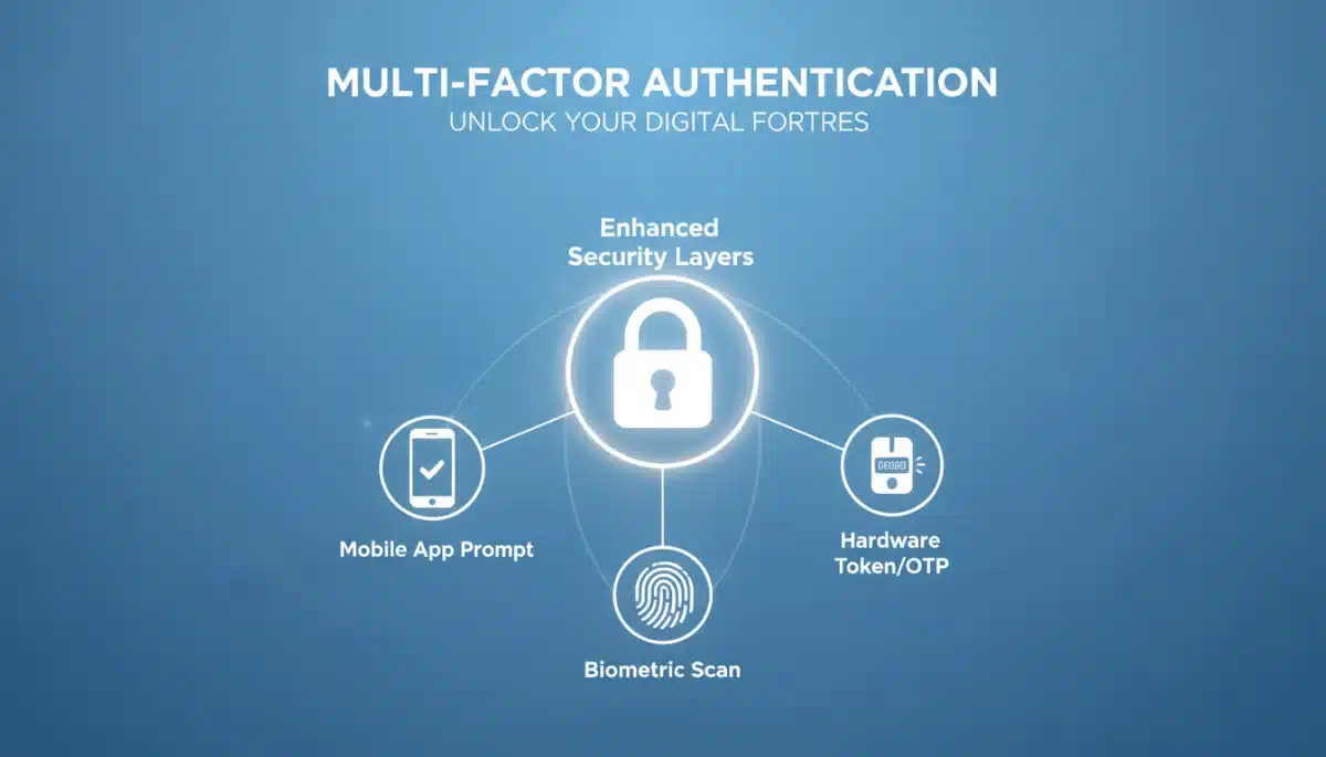 Infographic showing multi-factor authentication process for enhanced account security