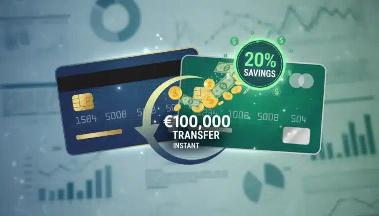 Illustration of a balance transfer saving money on high-interest debt