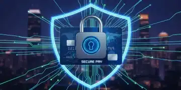 Digital padlock protecting a credit card, symbolizing credit card fraud prevention in 2026.