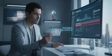 Person reviewing credit card statement with highlighted disputed charge on a modern computer screen.