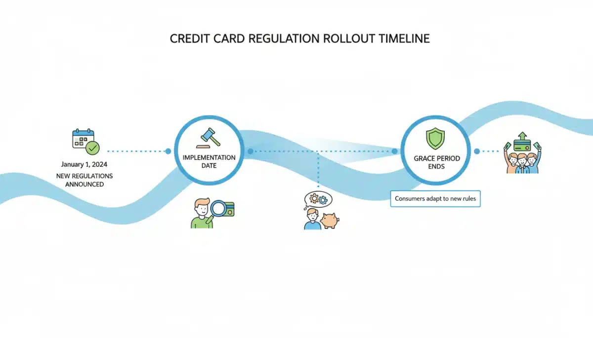 Timeline of new credit card regulations implementation and grace period