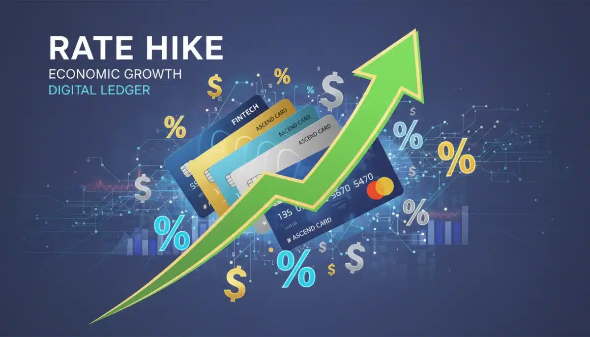 Graphic illustrating rising credit card interest rates due to Federal Reserve policy.